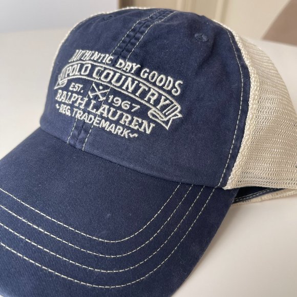 ❌️SOLD❌️.NWT. Polo Ralph Lauren Country Mesh Trucker Hat Vintage Baseball Cap - Picture 2 of 5